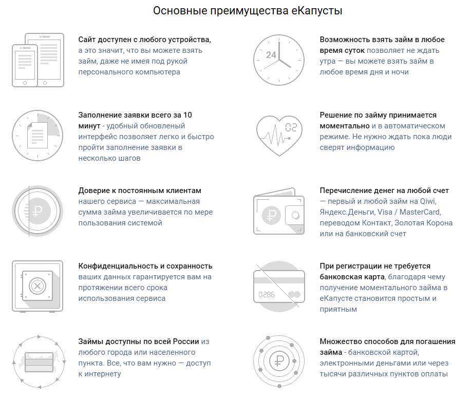 Преимущества еКапусты