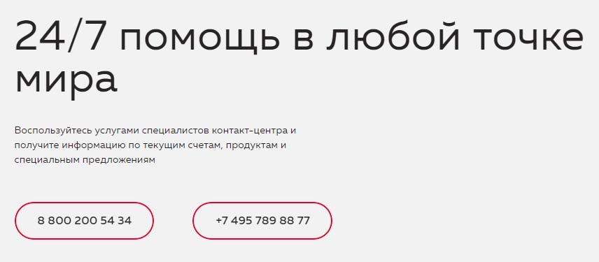 Контакты Росбанка