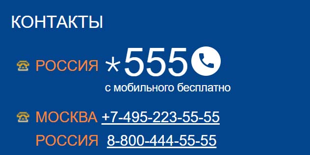 Контакты авиакомпании Аэрофлот