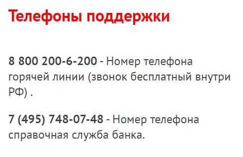 Контакты банка Русский Стандарт