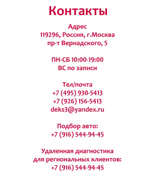 Контакты ДЭКС